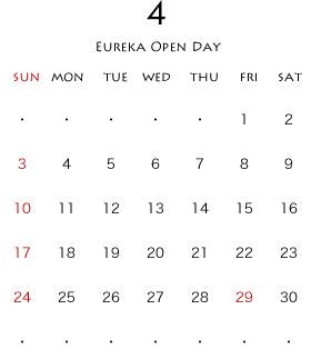 2022年04月のカレンダー